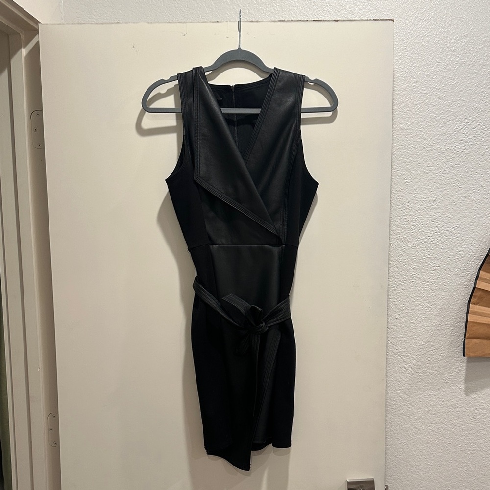 BCBGMaxAzria Black Wrap Mini Dress